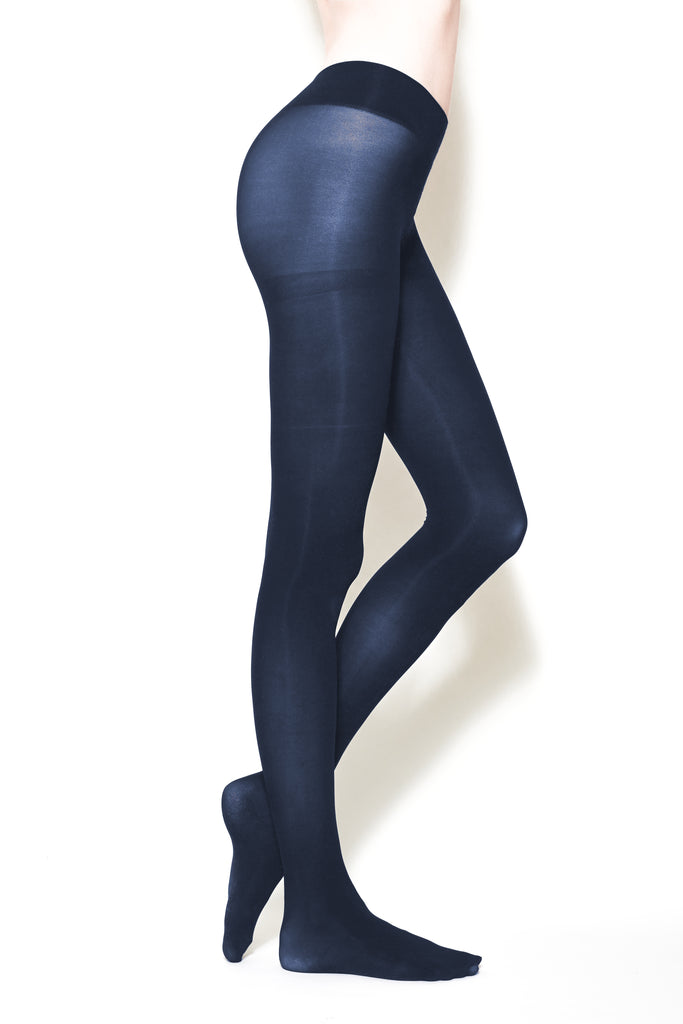 Gems Navy Blue Opaque Tights for women
